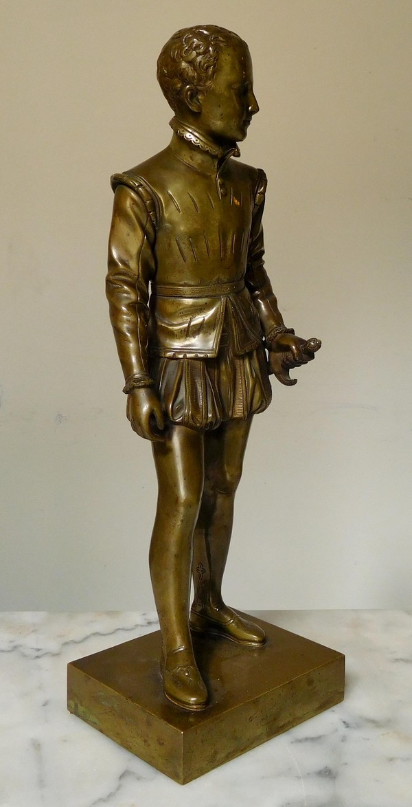 Statue en bronze d'après Bosio : Henri IV enfant