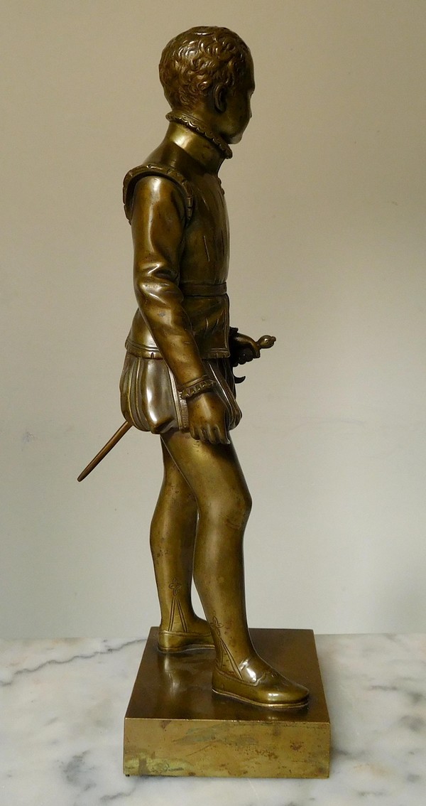 Statue en bronze d'après Bosio : Henri IV enfant