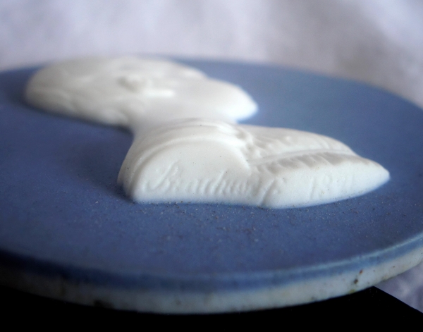 Sevres : miniature portrait of Duc de Bordeaux, biscuit in the manner of Wedgwood