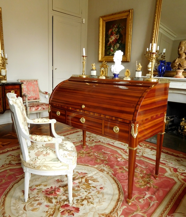 Pair of ormolu and marble statuettes : Jupiter & Mars pictured as children - Louis XVI Period