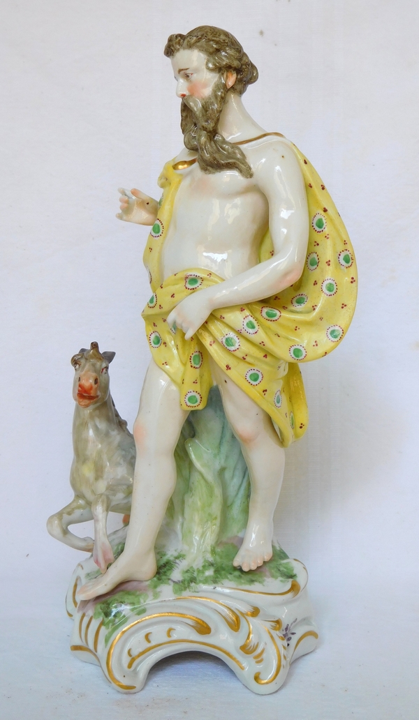 Statuette en porcelaine de Saxe - Poséidon dieu de la mer - époque XIXe siècle - Sitzendorf