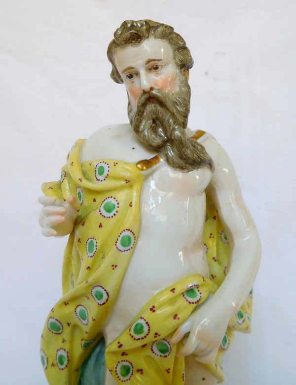 Statuette en porcelaine de Saxe - Poséidon dieu de la mer - époque XIXe siècle - Sitzendorf