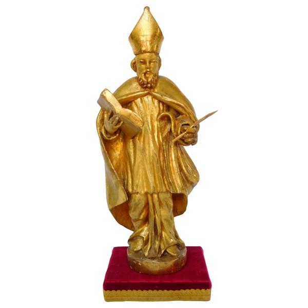 Gilt wood statue of a Bishop, France, early late 18th century or 19th century