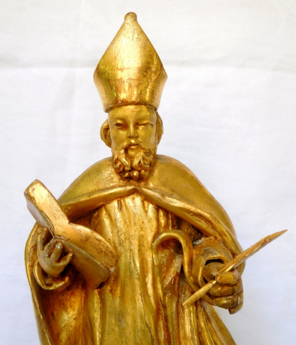 Gilt wood statue of a Bishop, France, early late 18th century or 19th century