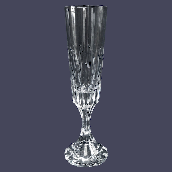 Baccarat crystal champagne flute, d'Assas pattern - signed