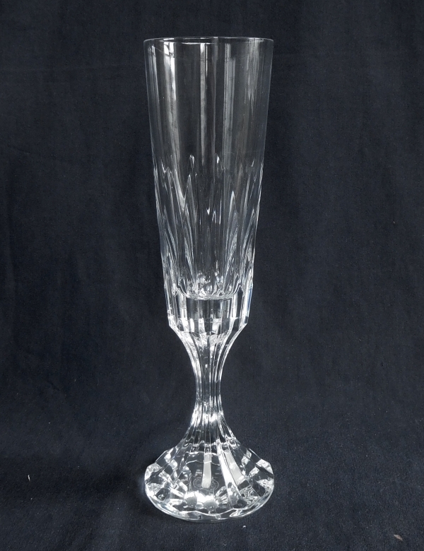 Baccarat crystal champagne flute, d'Assas pattern - signed