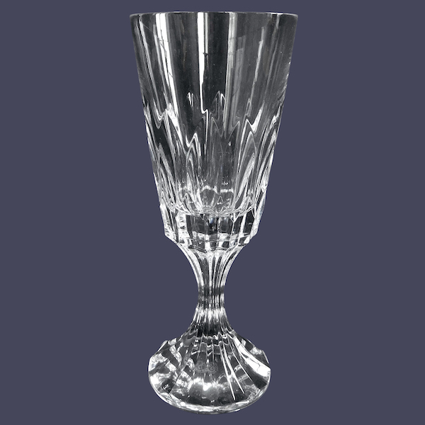 Baccarat crystal tall water glass, d'Assas pattern - 19.5cm - signed
