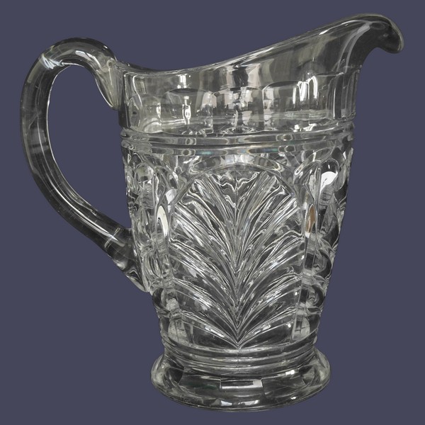 Pichet / broc / carafe à eau en cristal de Baccarat, modèle Aumale