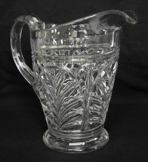 Pichet / broc / carafe à eau en cristal de Baccarat, modèle Aumale