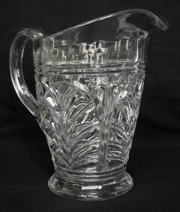 Pichet / broc / carafe à eau en cristal de Baccarat, modèle Aumale