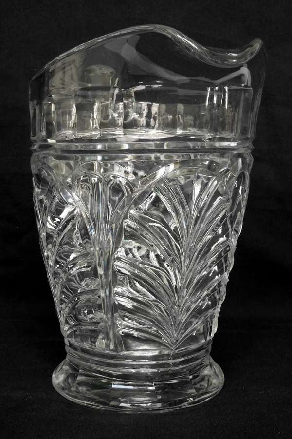 Pichet / broc / carafe à eau en cristal de Baccarat, modèle Aumale