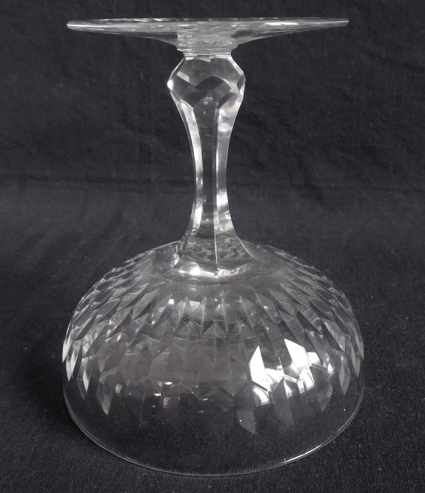 Baccarat crystal champagne glass, richly cut crystal, late 19th century