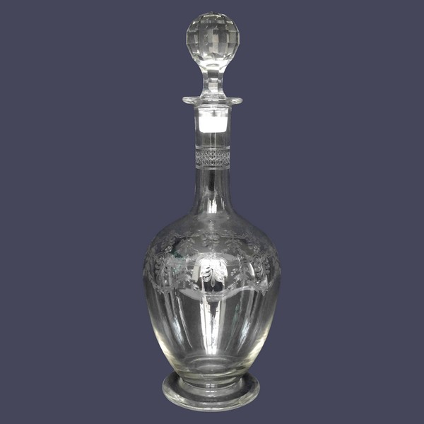 Carafe à vin en cristal de Baccarat, modèle Beauharnais - 30cm