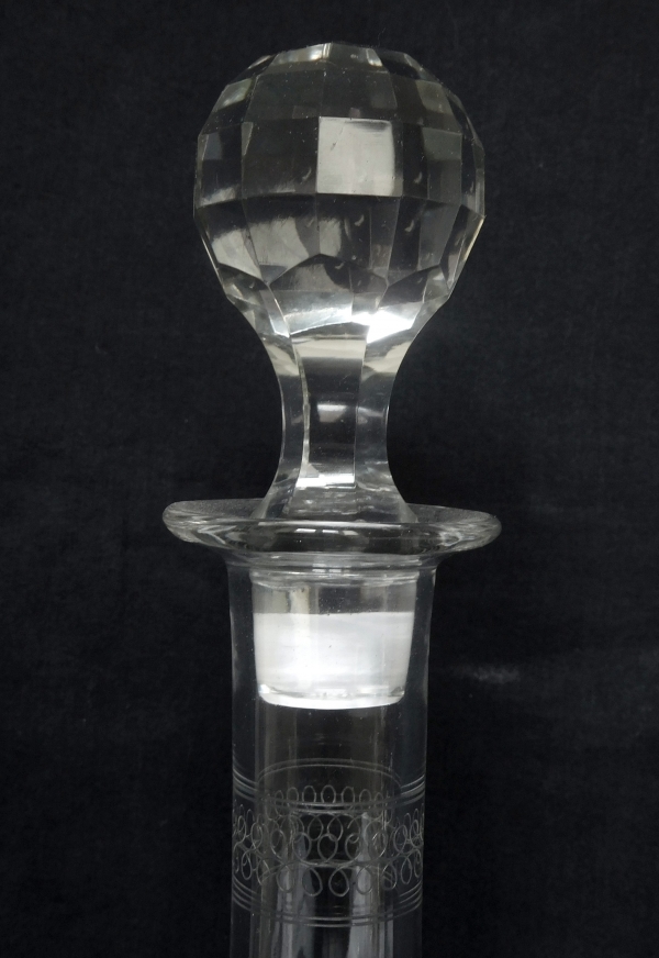 Baccarat crystal wine decanter, Beauharnais pattern - 30cm