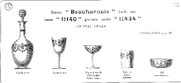 Carafe à vin en cristal de Baccarat, modèle Beauharnais - 30cm