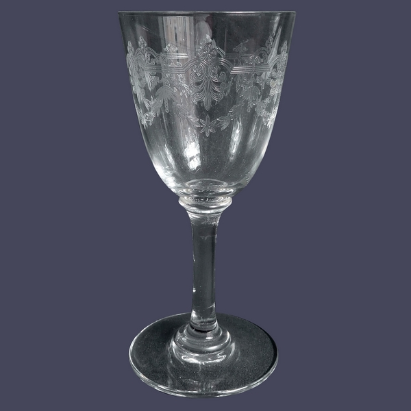 Baccarat crystal wine glass, Beauharnais pattern - 12.1cm