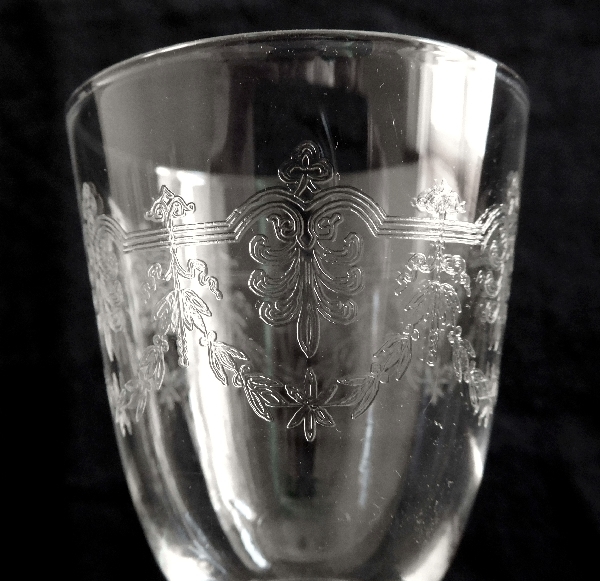 Baccarat crystal port glass / wine glass, Beauharnais pattern - 11.6cm