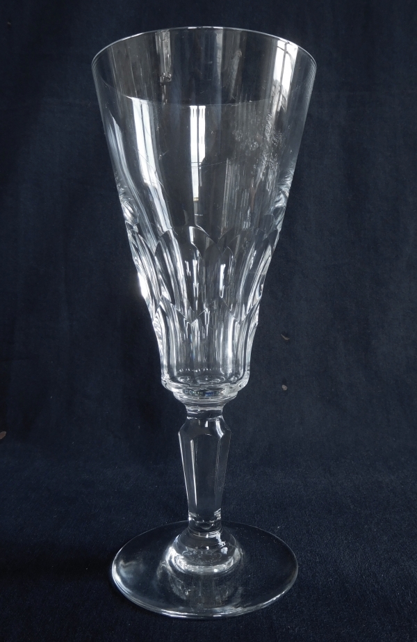 Baccarat crystal champagne flute, Belle de France pattern - signed