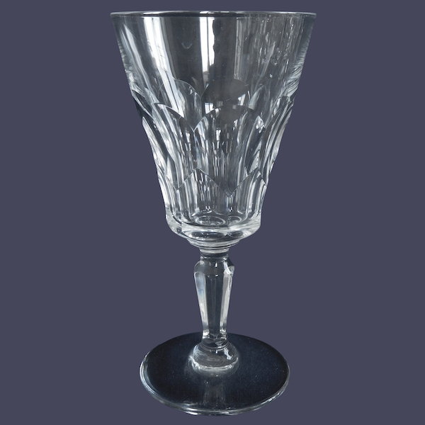 Baccarat crystal white wine glass, Belle de France pattern - 12.7cm - signed