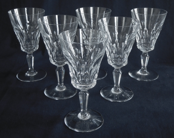 Baccarat crystal white wine glass, Belle de France pattern - 12.7cm - signed
