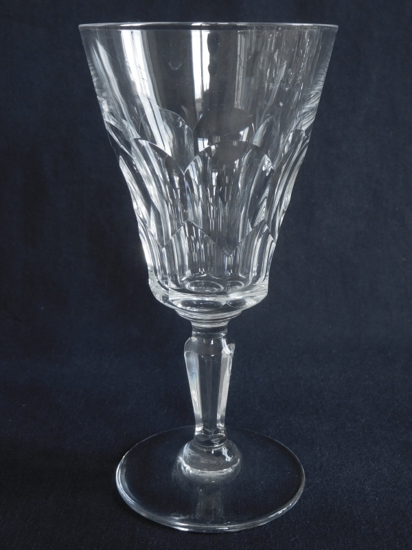 Baccarat crystal white wine glass, Belle de France pattern - 12.7cm - signed