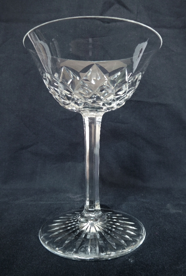 Baccarat crystal champagne glass or sherbet, Burgos pattern - signed