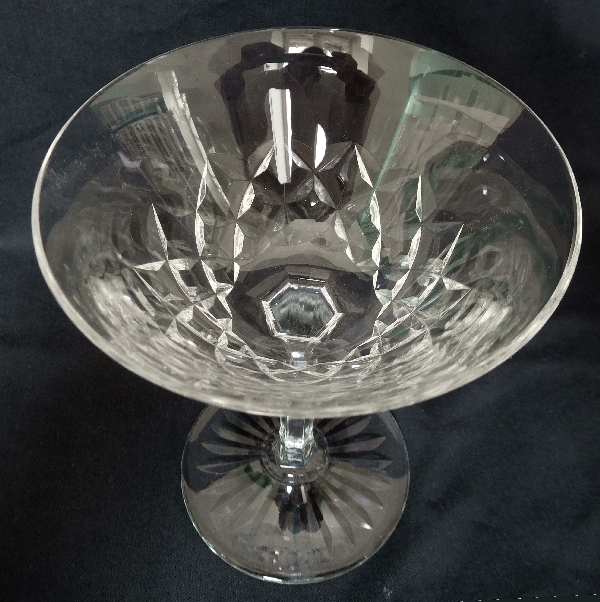 Baccarat crystal champagne glass or sherbet, Burgos pattern - signed