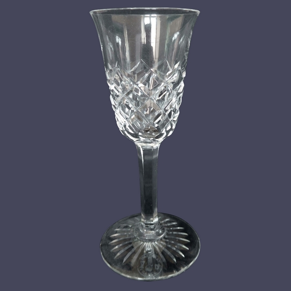 Baccarat crystal water glass, Burgos pattern - signed - 18.3cm