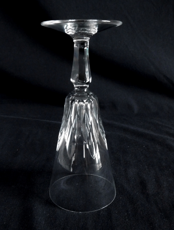 Baccarat crystal champagne flute, Carcassonne pattern - signed