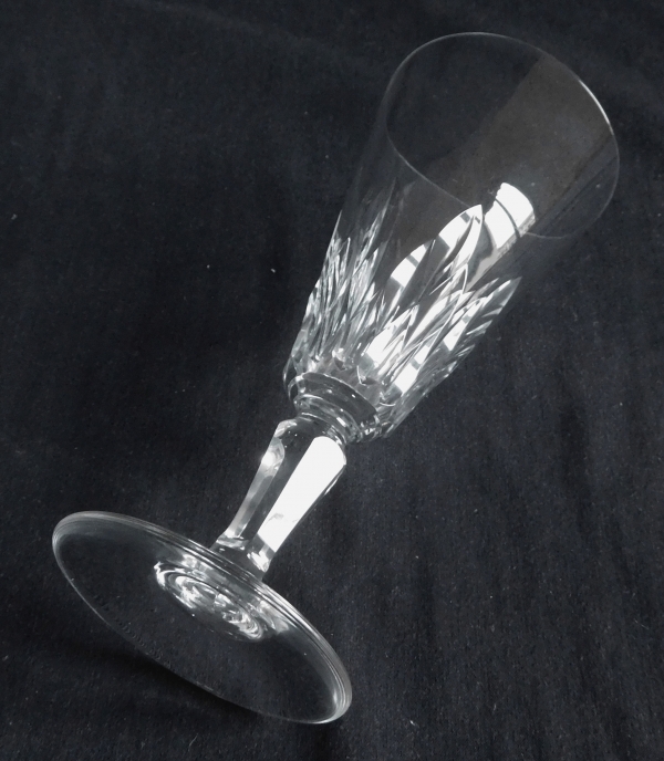 Baccarat crystal champagne flute, Carcassonne pattern - signed