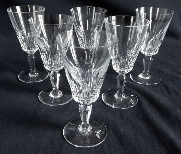 Baccarat crystal water glass, Carcassonne pattern - signe - 14.5cm