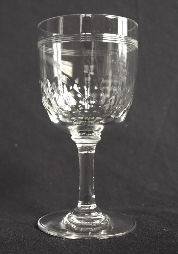 Verre à vin blanc ou verre à porto en cristal de Baccarat, modèle Chauny forme ballon - 10,3cm