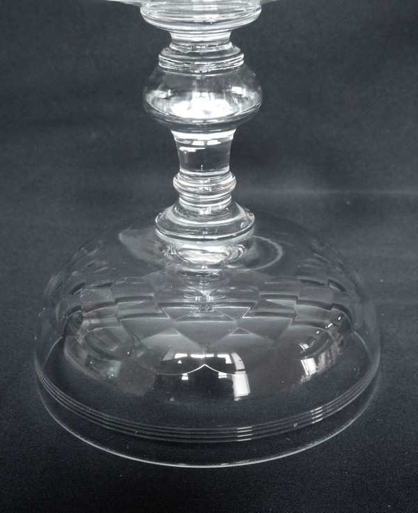 Coupe à champagne en cristal de Baccarat, modèle Chauny jambe gondole