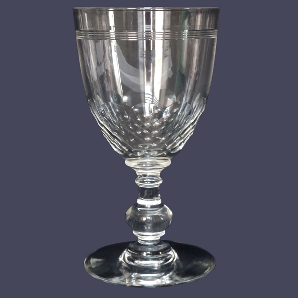 Verre à vin blanc ou porto en cristal de Baccarat, modèle Chauny jambe gondole - 10,2cm