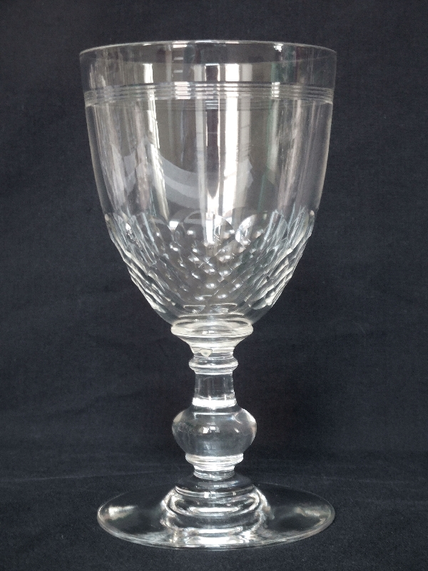 Verre à vin blanc ou porto en cristal de Baccarat, modèle Chauny jambe gondole - 10,2cm