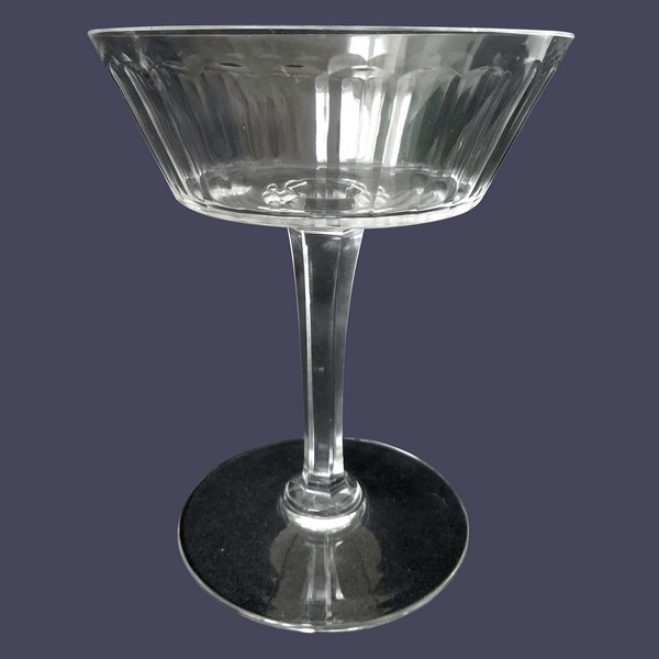 Coupe à champagne en cristal de Baccarat, modèle Chicago