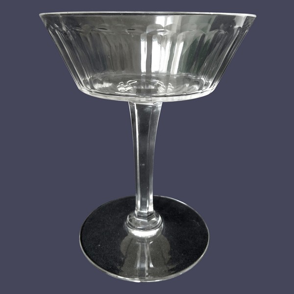 Baccarat crystal champagne glass, Chicago pattern