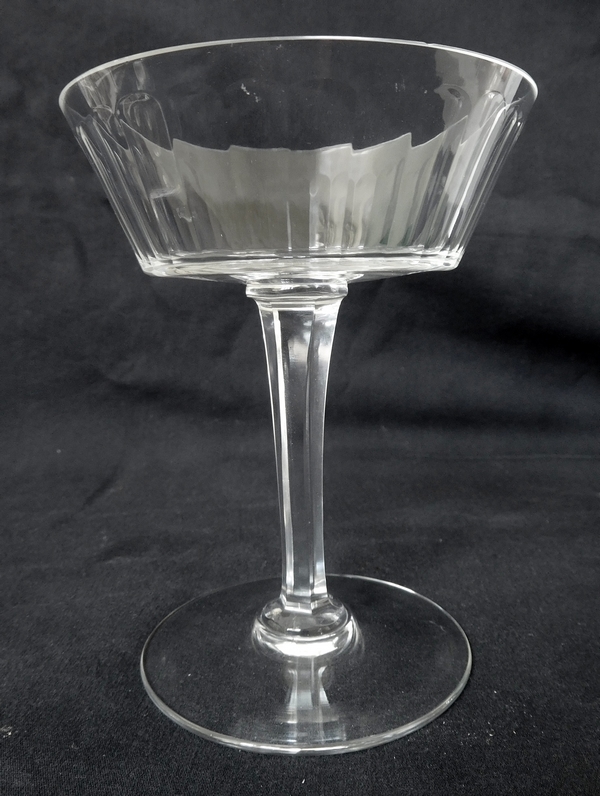 Baccarat crystal champagne glass, Chicago pattern