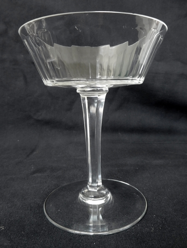 Coupe à champagne en cristal de Baccarat, modèle Chicago