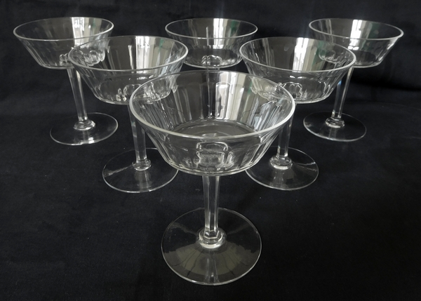 Coupe à champagne en cristal de Baccarat, modèle Chicago