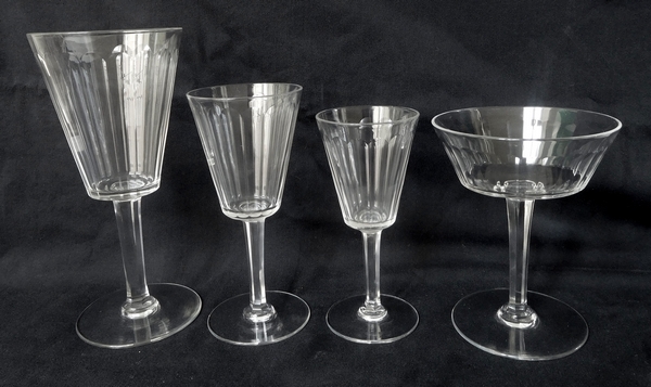 Baccarat crystal champagne glass, Chicago pattern