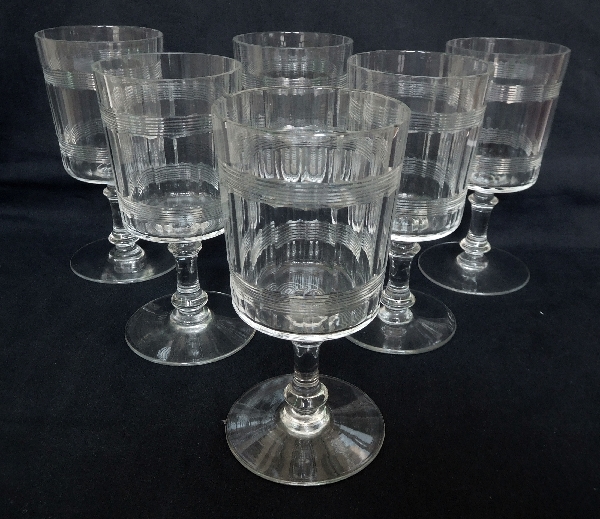 Baccarat crystal wine glass, Chicago pattern, 10.7cm