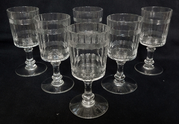 Verre à liqueur en cristal de Baccarat, modèle proche de Chicago à double filet - 8,5cm