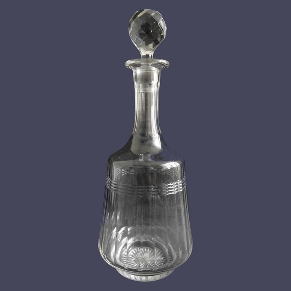 Baccarat crystal wine decanter, Chicago pattern (luxury version) - 29.5cm