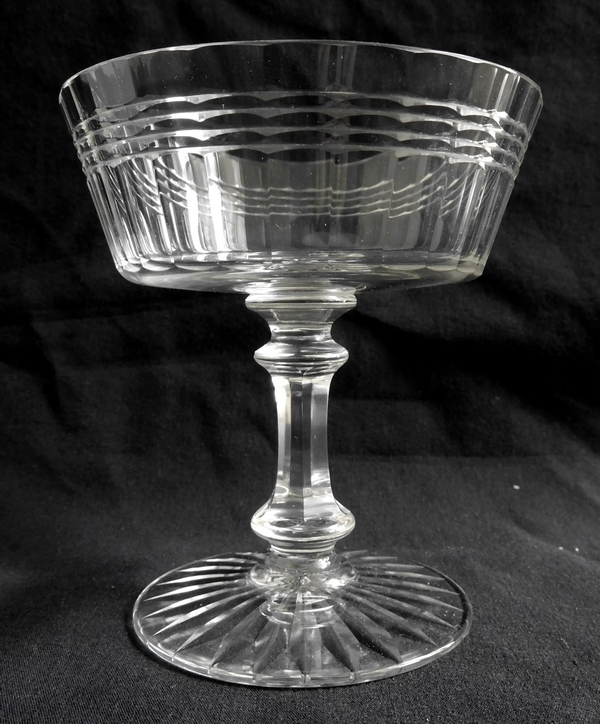 Coupe à champagne en cristal de Baccarat, modèle Chicago version luxe