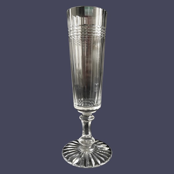 Flûte à champagne en cristal de Baccarat, modèle Chicago version luxe