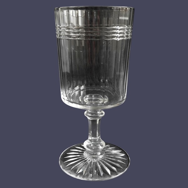 Baccarat crystal wine glass, Chicago pattern (luxury version) - 12.3cm