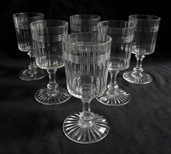 Baccarat crystal wine glass, Chicago pattern (luxury version) - 12.3cm