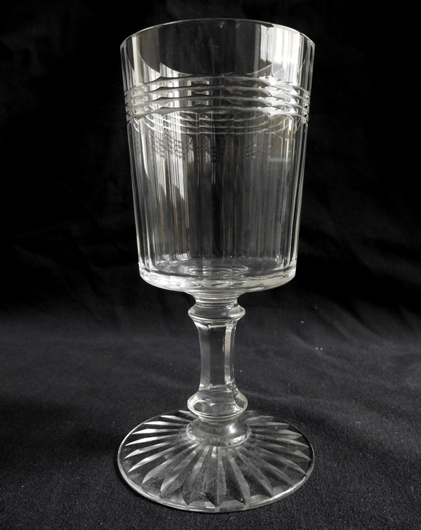 Baccarat crystal water glass, Chicago pattern (luxury version) - 15cm