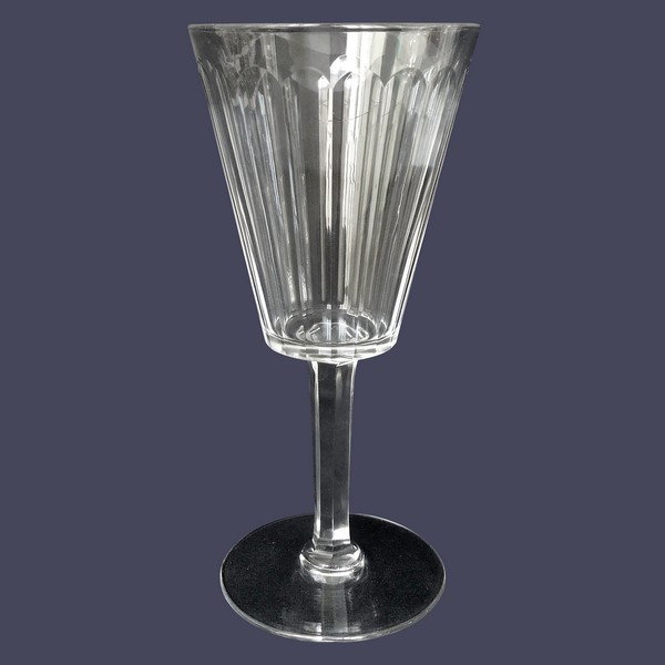 Baccarat crystal wine glass, Chicago pattern - 14cm